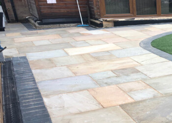 Elegant patios in Exeter by Stone Mark Contractors. Expert patio installation by Stone Mark Contractors in Exeter, Devon, combining aesthetic appeal with long-lasting durability.